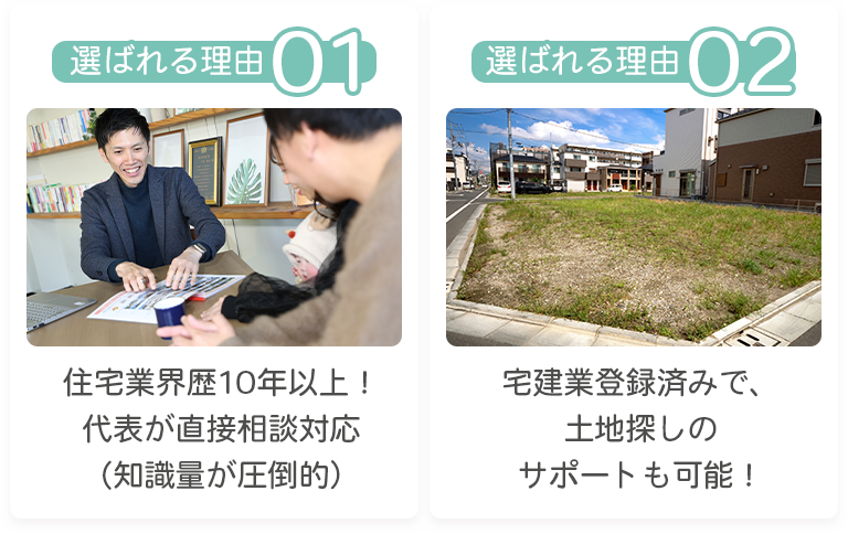 選ばれる理由１、２