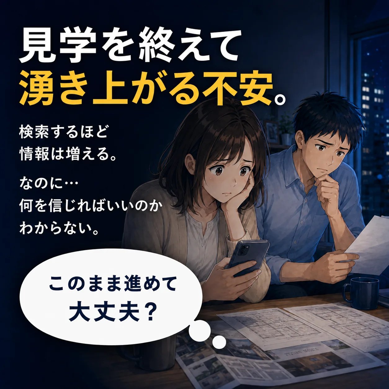相談を終えて湧き上がる不安。検索するほど情報は増えるのに、何を信じればいいのか分からない。