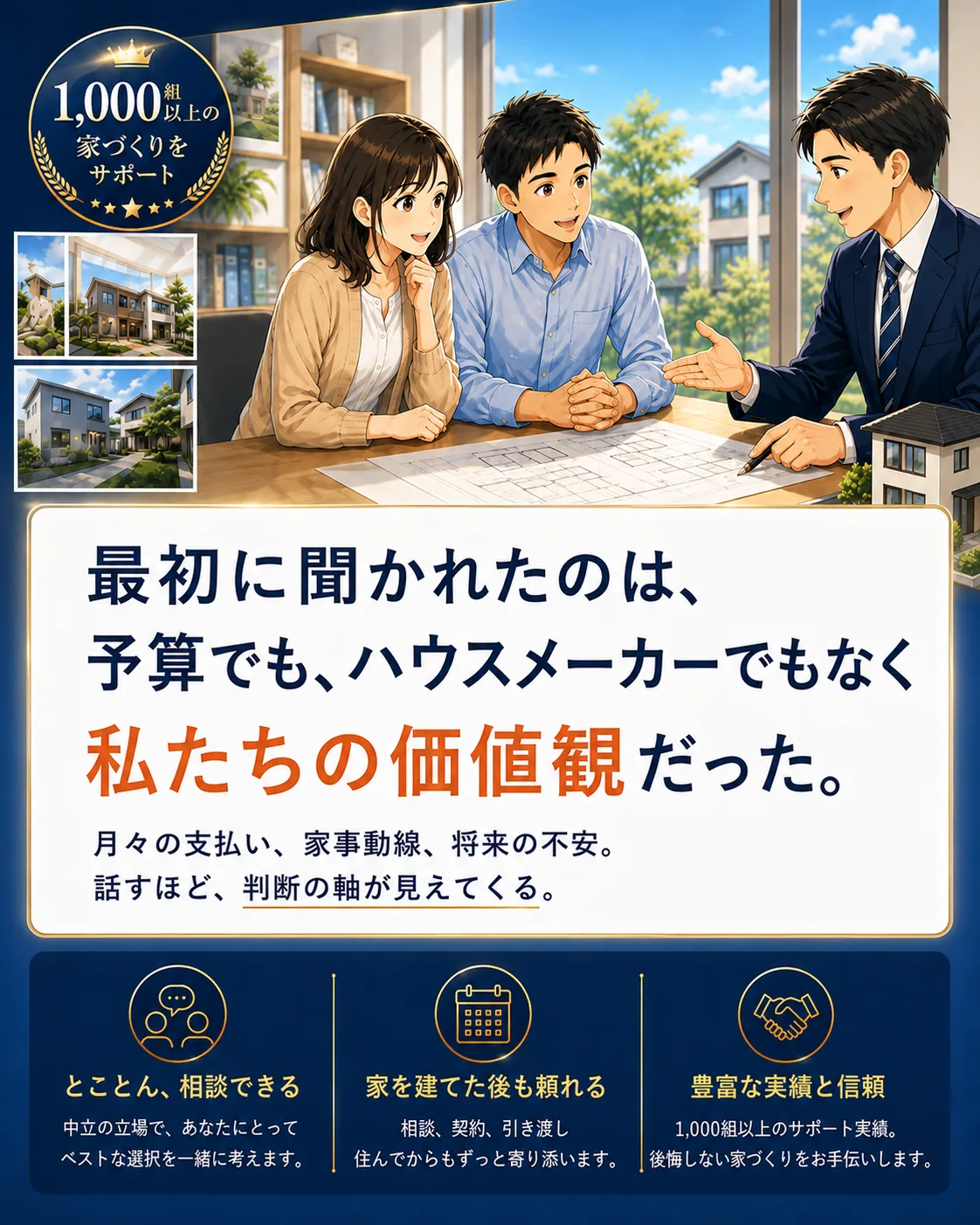 相談当日。聞かれたのは会社名ではなく暮らし方だった。