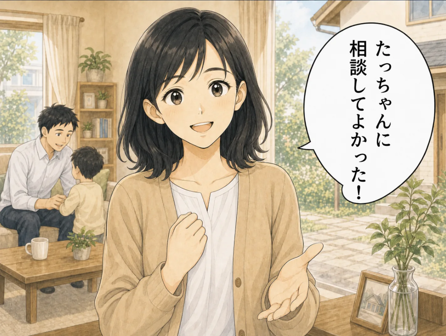 読者にやさしく呼びかけるミサキ
