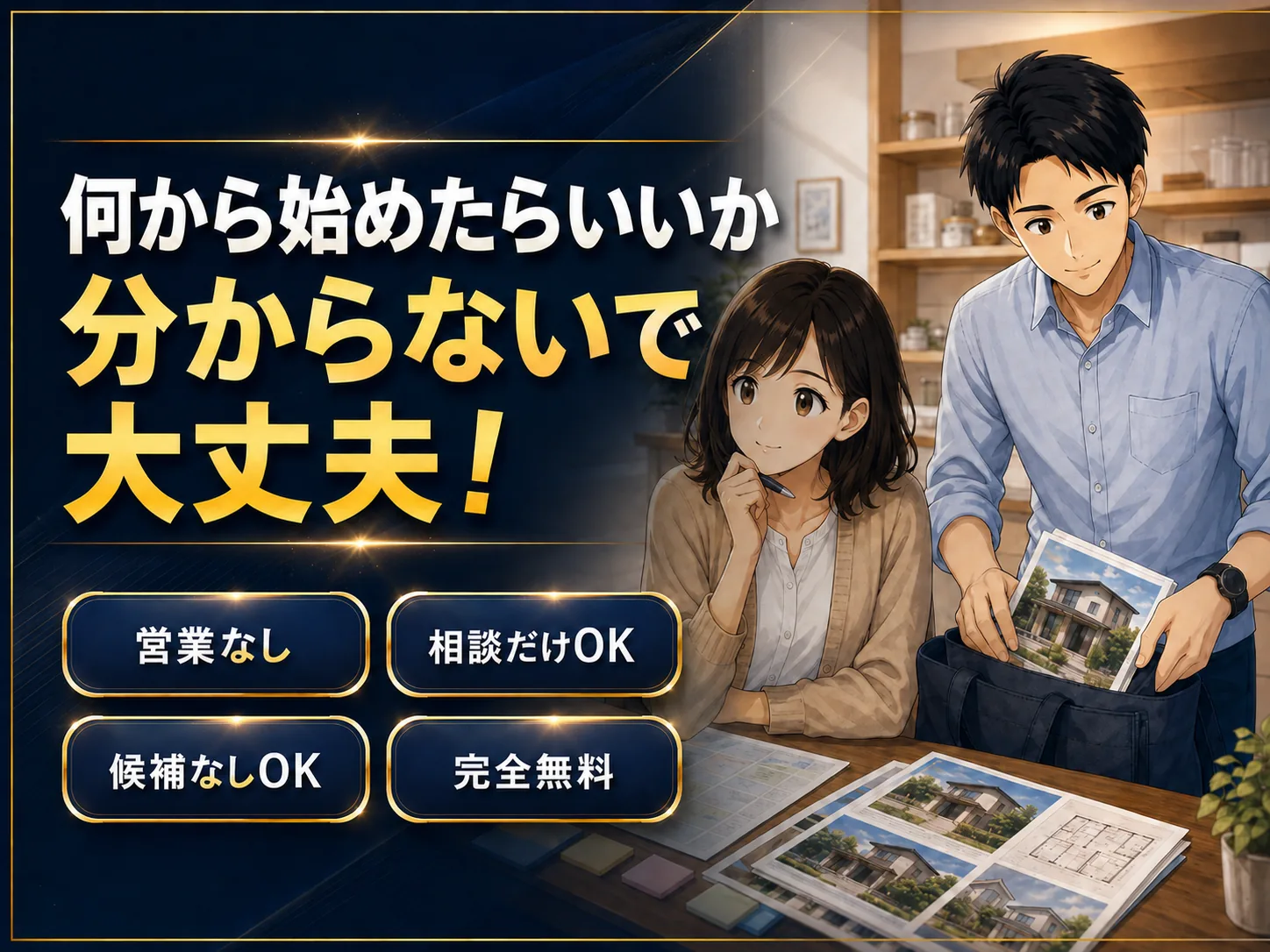 迷い始めた今が相談どき。候補が決まっていなくても大丈夫。