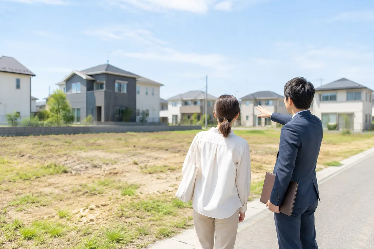 土地探し・現地確認の相談風景